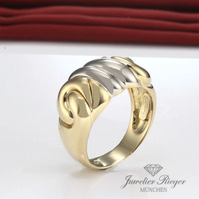 Wundervoller Wempe Ring Gelbgold Weissgold 750 Gr 58 Gold - Bild 1 von 4