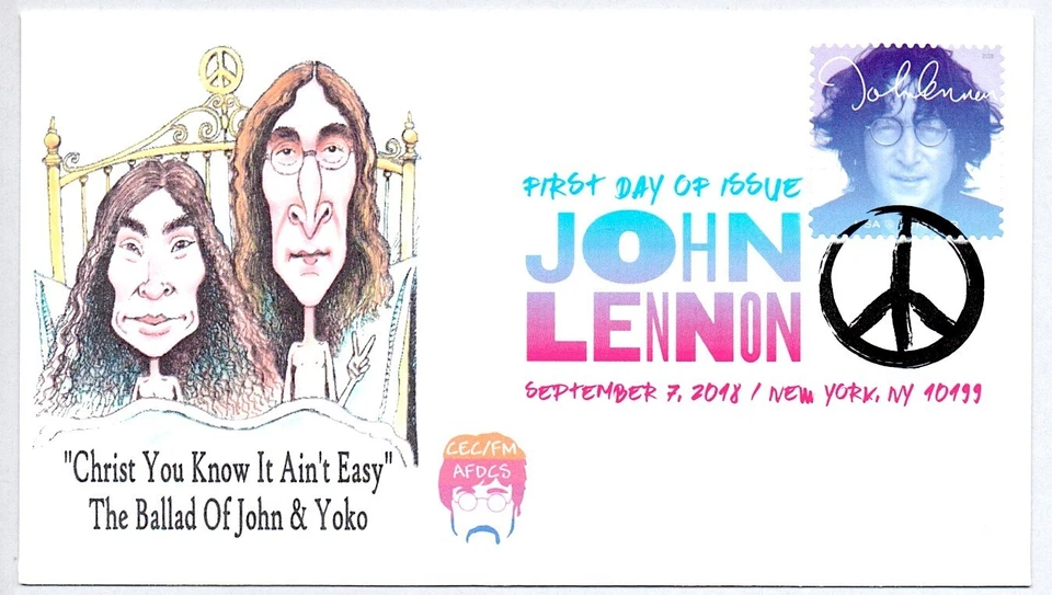 #5315 THE BEATLES JOHN LENNON FIRST DAY OF ISSUE FDC, MUSICIAN, SINGER, ACTIVIST - Image 1 of 1