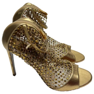 RENE CAOVILLA Galaxia Gold Sandal Glitter 10US 40EU - Picture 1 of 8