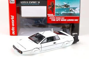 1:18 Auto World 1971 Lotus Esprit S1 blanco James Bond 007 The Spy Who Loved Me