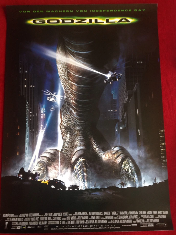 Godzilla Kinoplakat Poster A1, Jean Reno, Roland Emmerich, Matthew Broderick - Bild 1 von 1