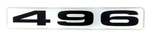 496 EMBLEM (B) Super Sized BLACK ON SATIN CHROME - Picture 1 of 2