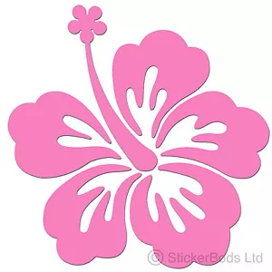 36 PINK HIBISCUS FLOWERS STICKERS DECALS for Car | Wall | Home - Picture 1 of 1