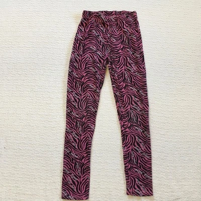 Leggings Baby Phat Niños Niñas Rosa Negro Estampado Cebra Talla 8/10 Foto 1 de 4