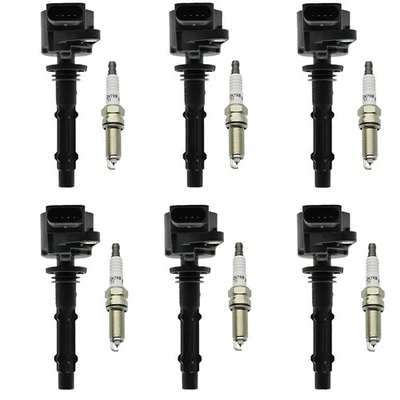 6PCS Ignition Coil & Spark Plug Car Replacement For Mercedes-Benz ML350 UF535 - Image 1 of 4