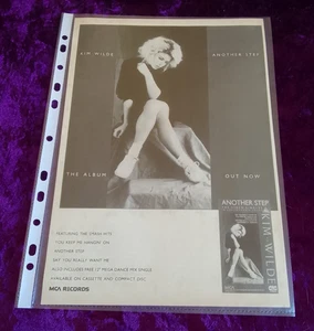 Kim Wilde - Another Step - Original UK Magazine Advert /Mini Poster - Imagen 1 de 1