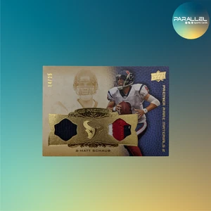 UD Premier 2008 | MATT SCHUAB | Parche doble materiales raros 2 | dorado/25 #PP2-MS - Imagen 1 de 2
