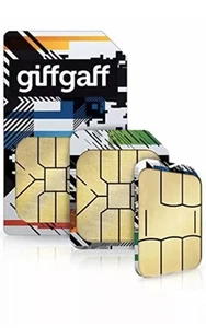 91 x Giffgaff Sims Giff Gaff Nano/Micro/Standard 3 w 1 SIM - Zdjęcie 1 z 1