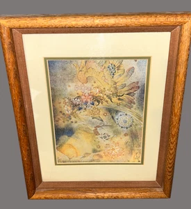 “Dream Angel” by Sulamith Wülfing 1957 Vintage Framed Print Spiritual Artwork - Picture 1 of 6