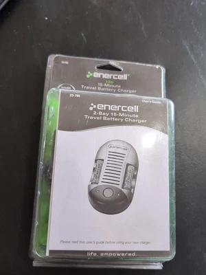 Enercell 2-Bay 15-Minute Travel AA & AAA Battery Charger RadioShack #23-785 - Image 1 of 2