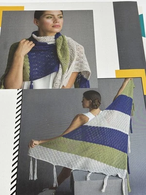 Stefanie Sichler Pyrrha Shawl Knitting Pattern 69in Wide Magazine Pages - Image 1 of 3