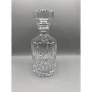 Crystal LILLIAN Liquor Decanter Vertical Cross Cut Matches Lismore Whiskey - Picture 1 of 10