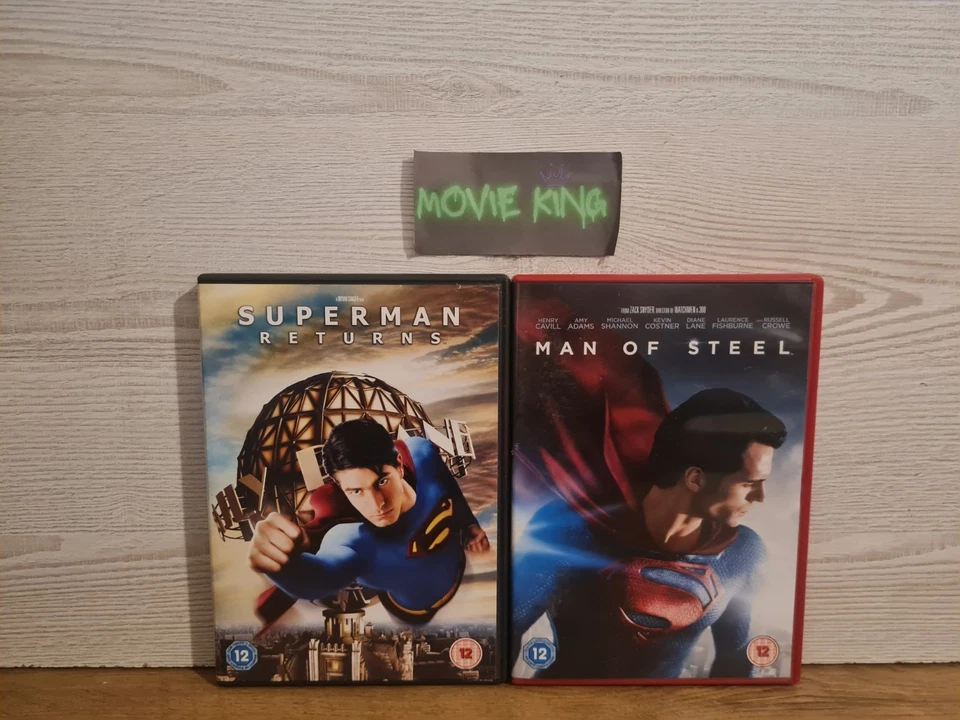 Superman Returns / Man Of Steel (DVD, 2013) {Superhero Movie} [Region 2] [UK] 12 - Image 1 of 4