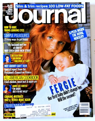 Ladies Home Journal Magazine  1990 Fergie Princes Bea Newborn Cindy Crawford  Foto 1 de 4
