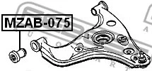 FEBEST 1983-1987 Mazda 626 Front Bushing, Front Control Arm MZAB-075 - Image 1 of 2