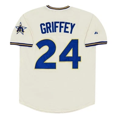 Ken Griffey Jr 1977 Seattle Mariners Cooperstown Jersey Team Patch Men’s Large - Image 1 of 4