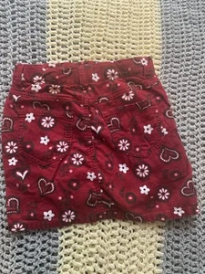 Gymboree Girls size 7 red skort with silver stars, adjustable waist and pockets - Picture 1 of 6