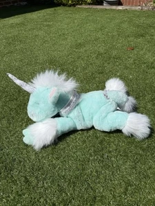 Chad Valley Einhorn mintgrün pastellfarbenes weiches Plüschtier exzellenter Zustand - Bild 1 von 8