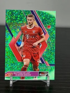 Matthijs De Ligt 2022 Topps Finest UEFA Champions Green Speckle 26/125 #56 - Picture 1 of 2