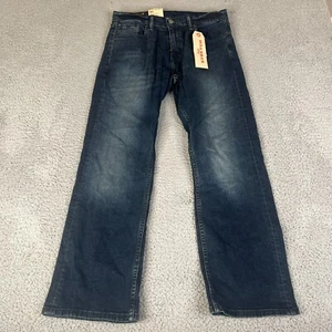 Pantalones de mezclilla Levis 559 calce relajado para hombre 30 x 30 pierna recta lavado oscuro ropa de trabajo elástica - Imagen 1 de 17