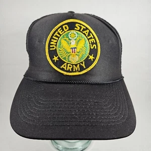 United States Army Patch Vtg Strapback Trucker Hat Cap - Picture 1 of 7