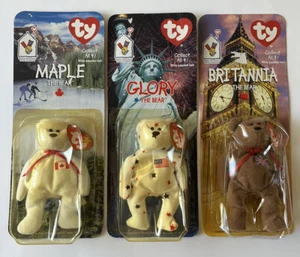 McDonald's TY Beanie Baby AHORN, BRITISHIA, GLORY - JE 2 FEHLER, 1993 OAKBROOK - Bild 1 von 9