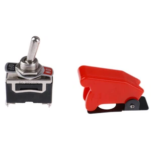Toggle Switch Cover ON/OFF Switch Metal Lever Car Dash Light with Missile Cov.xg - Picture 1 of 12