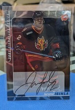 2000-01 ITG Be A Player Signature Series Auto Jarome Iginla #186 Auto HOF