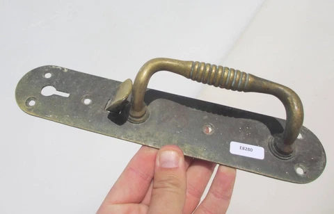 Antique Brass Door Handle Thumb Latch Lock Old Barn Gate Victorian Pull Cover