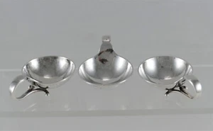 Juego de 3 salinas de plata maciza Georg Jensen forjadas a mano - 1929 - Imagen 1 de 8