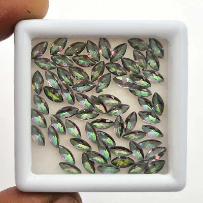 Mystic Quartz Marquise Cut Loose Multi Color Gemstone Lot 265 Pcs 3*6 mm 55 Ct - Image 1 of 4