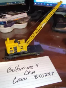 Life Like HO Scale Baltimore & Ohio Lifting Operating Crane Car B&O #2317 - Picture 1 of 5