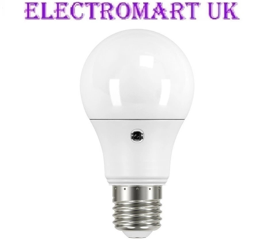 LED ES E27 DUSK DAWN GLS SENSOR LIGHT BULB 10W EQUIV TO 60W 810 LUMEN 2700K - Image 1 of 1