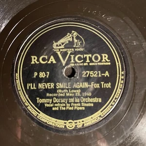 Tommy Dorsey – I'll Never Smile Again 10", 78 RPM 1947 RCA Victor –27521 - Picture 1 of 2