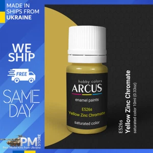 Arcus 526 Enamel paint USAF Yellow Zinc Chromate Saturated color 10ml - Picture 1 of 3