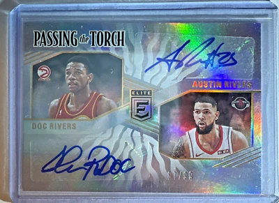 2019-20 Donruss Elite Passing The Torch Doc Rivers Austin Rivers Dual Auto 87/99 - Image 1 of 4