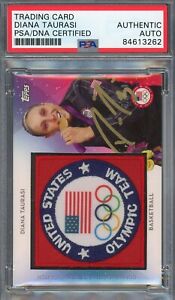 Diana Taurasi Autographed 2016 Topps USA Olympic Signed Patch Card PSA Auto /99C