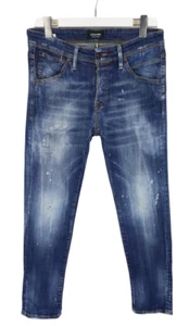 Pantalones de mezclilla JACK & JONES ajustados/Glenn para hombre W32/L30 pintados con botones elásticos Distress - Imagen 1 de 12