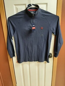 Pullover azul con media cremallera talla mediana Chaps para hombre - Imagen 1 de 7