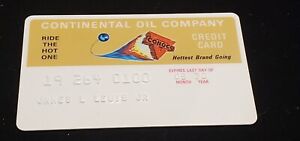 Continental Oil Company credit card exp 1970 ~ our inventory # cc2001