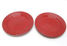 WAECHTERSBACH SET OF 2 SOLID RED SALAD/DESSERT PLATES - 8.5" FROM GERMANY