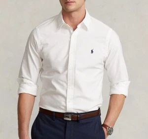 Polo Ralph Lauren Men's Custom Fit Oxford Shirt - White - Picture 1 of 12