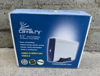 Cavalry 3.5" HDD External Storage USB2.0+IEEE1394 HD120GBFW37 OPENED - Image 1 of 4