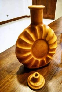 Handmade Clay Water Bottle 500ml Natural Healthy Sri Lankan Pottery 20cm*13cm - Picture 1 of 6