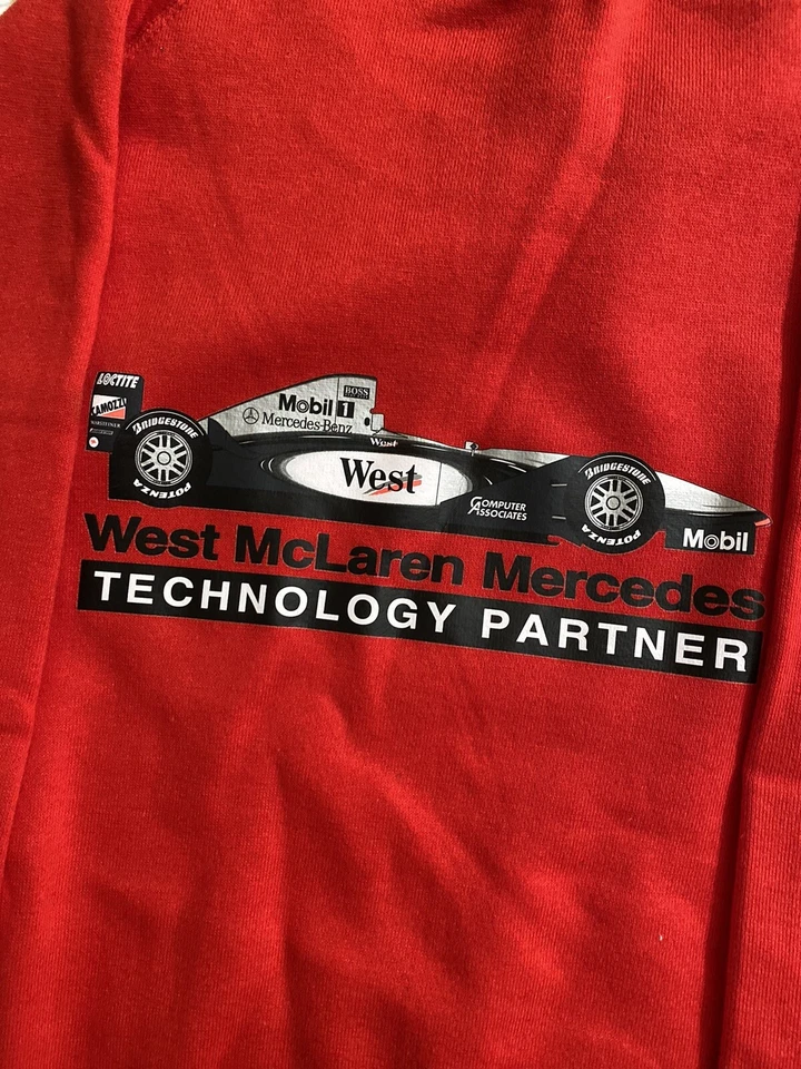 Vtg 1998 West McLaren Mercedes Bridgestone Formula 1 Sweatshirt One Size Japan - Image 1 of 4