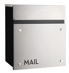 Sandleford MONTREAL WALL MOUNTED LETTERBOX 352x362x145mm Stainless Steel - Picture 1 of 3