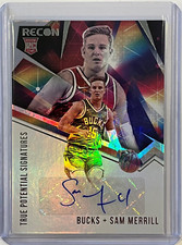 2020-21 Recon Sam Merrill True Potential Signatures Auto Rookie #TPS-SMR Bucks