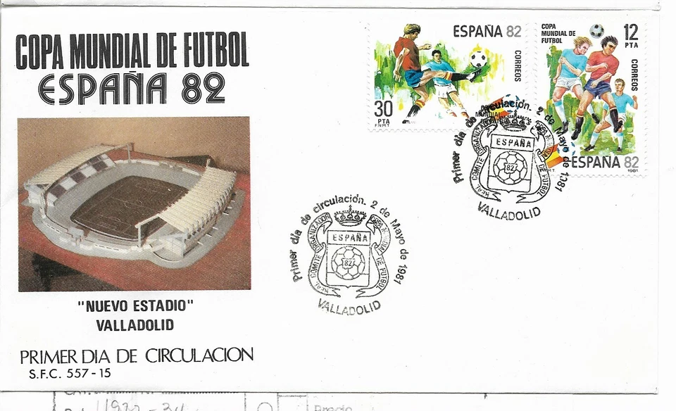 Mundial Futbol España 82 Nuevo Estadio Valladolid Sobre 1º Día año 1981 (ES-942) - Imagen 1 de 1