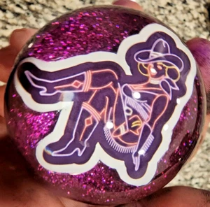 Custom Shift Knob Vegas Cow Girl vintage Rat Fink rat rod Mooneyes - Picture 1 of 8