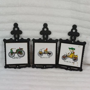 Juego de 3 remaches de azulejos de hierro fundido para automóvil vintage Ford Winton Duryea coche de 1800 - Imagen 1 de 7